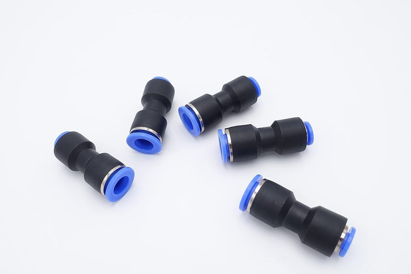 IVLPHA Push to Connect Fitting 10mm Tube OD x 6mm Tube OD Reducer, Pneumatic Air Water Straight Union Two Way Connector/Coupler (Pack of 5) - Image 1